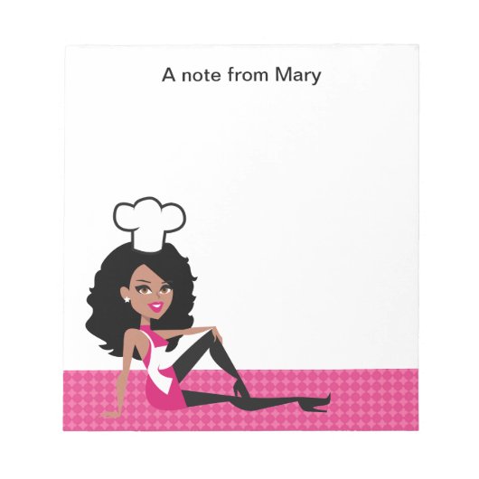 Bloc-note Cahier de notes jolie fille afro-américaine (Devant)