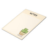 Bloc-note Cahier de notes ligné avec cactus en pot botanique (Incliné)