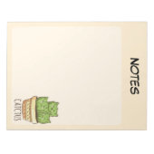 Bloc-note Cahier de notes ligné avec cactus en pot botanique (Devant)