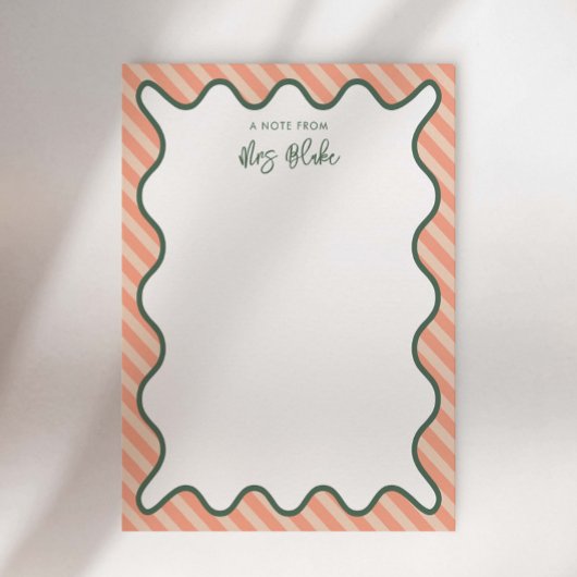 Bloc-note Cahier de notes personnalisé pour professeur avec