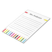 Bloc-note Cahier de notes pour enseignant au crayon arc-en-c (Incliné)