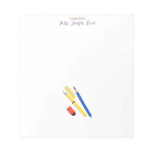 Bloc-note Cahier de notes pour enseignant de maternelle Styl (Devant)