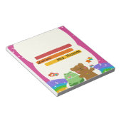 Bloc-note Cahier de notes pour enseignant ourson arc-en-ciel (Incliné)