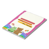 Bloc-note Cahier de notes pour enseignant ourson arc-en-ciel (Tourné)