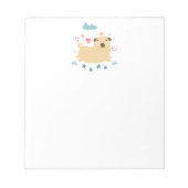 Bloc-note Cahier de notes Puggy heureux (Devant)