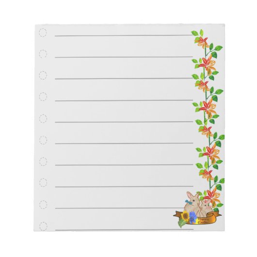 Bloc-note Cahier de Pâques Joyeuses (Devant)