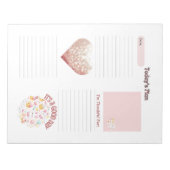 Bloc-note Cahier de planification quotidienne rose pour enfa (Devant)