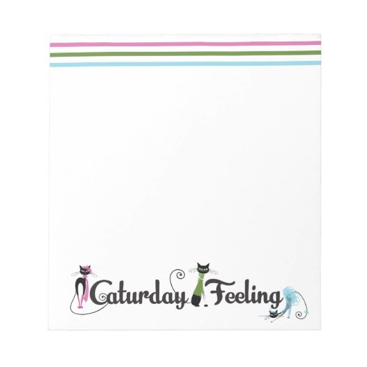 Bloc-note Cahier de sentiments du Caturday (Devant)