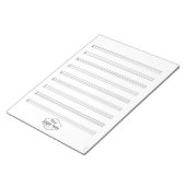 Bloc-note Cahier de tablature de basse avec logo personnalis (Incliné)