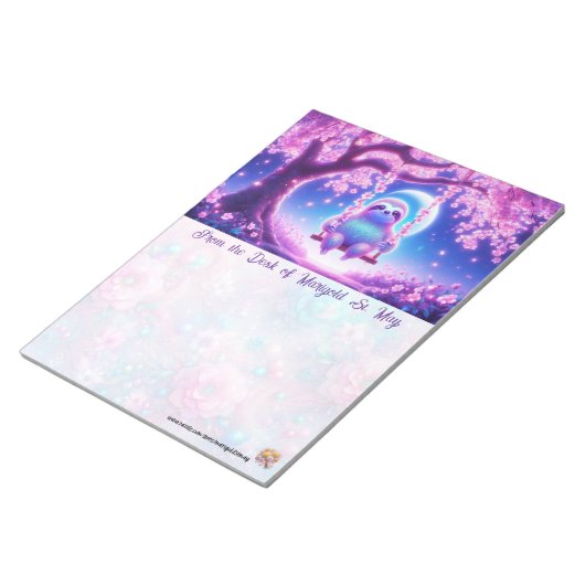 Bloc-note Cahier de texte Paresseux Lumineux Rêveur (Incliné)