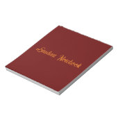 Bloc-note Cahier d'élève à fond rouge foncé 40 pages (Tourné)
