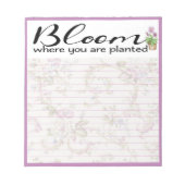 Bloc-note Cahier Fleurissez où vous êtes planté (Devant)