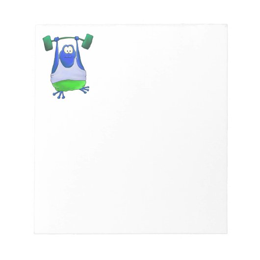 Bloc-note Cahier Grenouille Haltérophile (Devant)