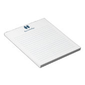 Bloc-note Cahier ligné à ruban bleu de Prusse simple avec no (Incliné)