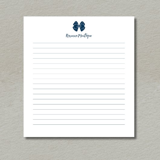 Bloc-note Cahier ligné à ruban bleu de Prusse simple avec no