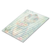 Bloc-note Cahier personnalisé de dinosaure mignon (Incliné)