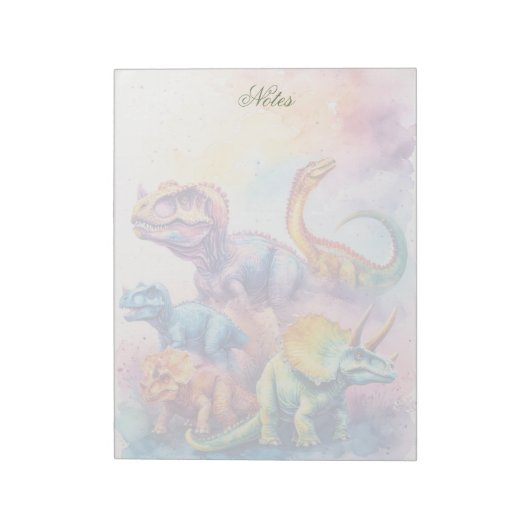 Bloc-note Cahier personnalisé de dinosaure mignon (Tourné)