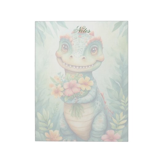 Bloc-note Cahier personnalisé de dinosaure mignon (Tourné)