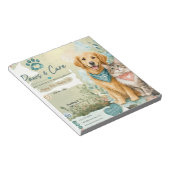 Bloc-note Cahier pour gardien de chiens et de chats mignons  (Incliné)