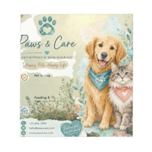 Bloc-note Cahier pour gardien de chiens et de chats mignons 