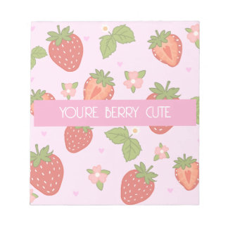 Bloc-note Cahier Rose Fraise Mignon