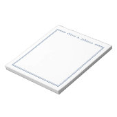 Bloc-note Cahier simple élégant moderne bleu blanc (Tourné)