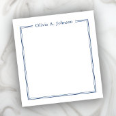 Bloc-note Cahier simple élégant moderne bleu blanc