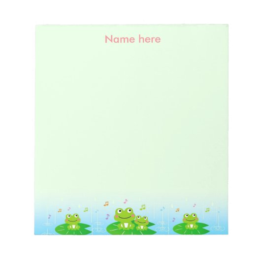 Bloc-note Cahier Simple Happy Frogs (Devant)