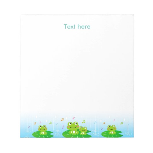 Bloc-note Cahier Simple Happy Frogs (Devant)
