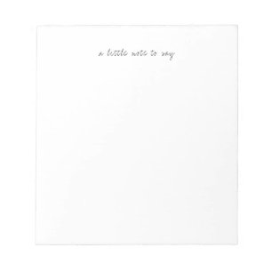 Bloc-note Cahiers de notes de script pour dire un petit mot