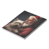 Bloc-note Cairn Terrier avec le Père Noël Fête de Noël (Tourné)