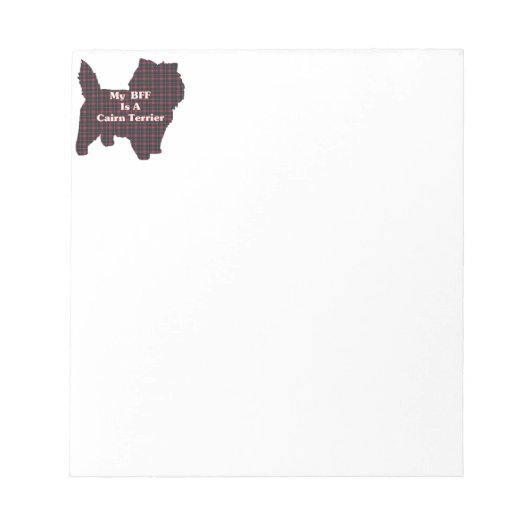 Bloc-note Cairn Terrier BFF (Devant)