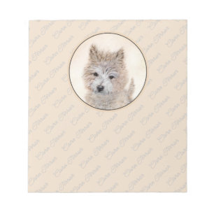 Bloc-note Cairn Terrier Peinture Chiot - Art Chien original