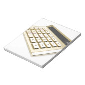 Bloc-note Calculatrice d'or (Tourné)