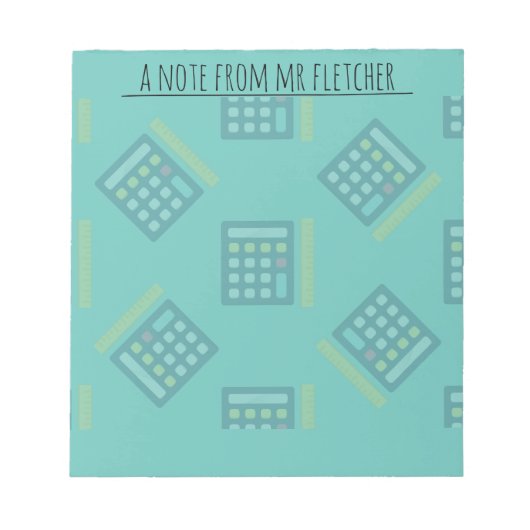 Bloc-note Calculatrices personnalisées Notes mathématiques p (Devant)