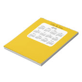 Bloc-note Calendrier 2018 Enregistrer la date Gold Notepad (Tourné)