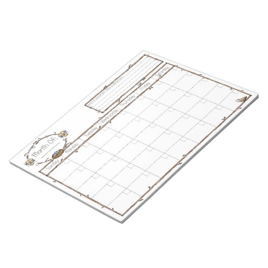 Bloc-note Calendrier à compléter (Incliné)