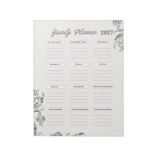 Bloc-note Calendrier annuel planificateur (Tourné)