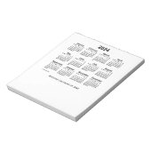 Bloc-note Calendrier blanc 2024 par Janz Small Notepad (Tourné)
