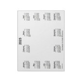 Bloc-note Calendrier blanc 2025 par Janz (Tourné)