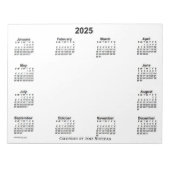 Bloc-note Calendrier blanc 2025 par Janz (Devant)