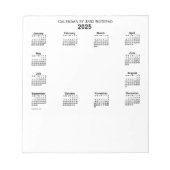 Bloc-note Calendrier blanc 2025 par Janz Notepad (Devant)