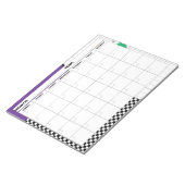 Bloc-note Calendrier blanc géométrique des années 1980 (Incliné)