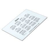 Bloc-note Calendrier bleu Alice 2024 par Janz Grand Bloc-not (Incliné)