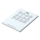 Bloc-note Calendrier bleu Alice 2024 par Janz Small Notepad (Tourné)