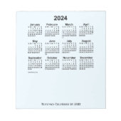 Bloc-note Calendrier bleu Alice 2024 par Janz Small Notepad (Devant)
