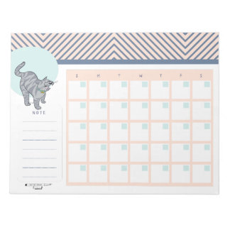 Bloc-note Calendrier de bureau à feuilles mobiles avec chat