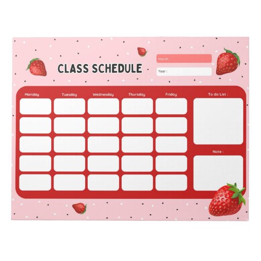 Bloc-note Calendrier de classe (Devant)