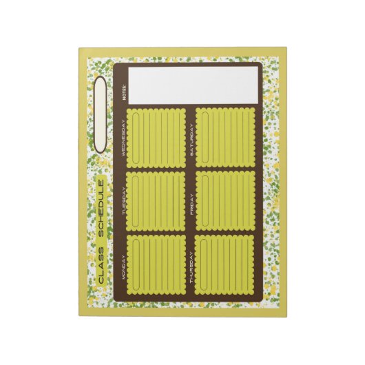 Bloc-note Calendrier de classe (Tourné)