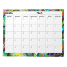 Calendrier de congé psychédélique